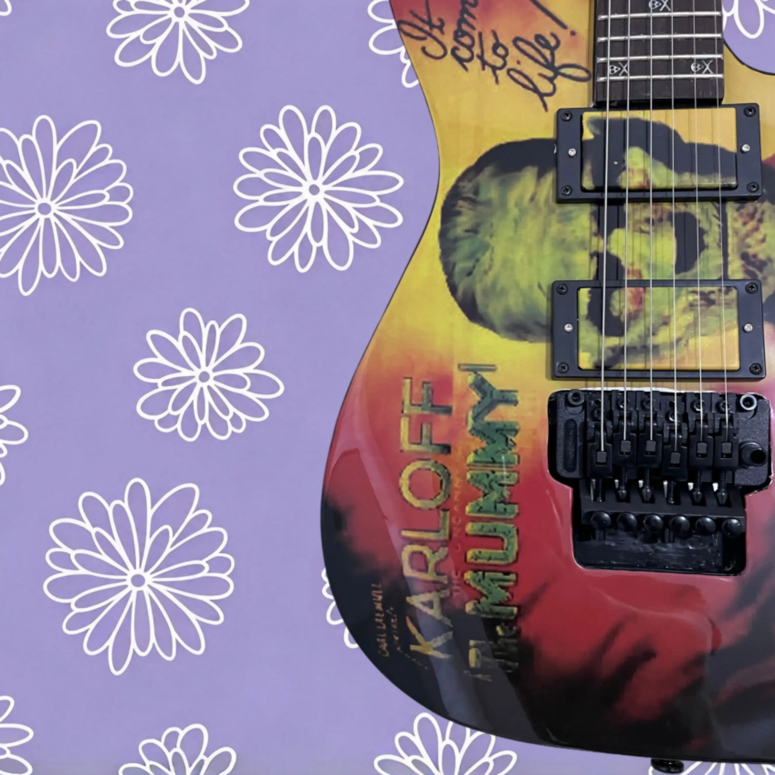 Warm Gradient Gloss Electric Guitar, Nostalgic Vintage Graphic Print Guitars, 24-Fret Rosewood Fretboard Guitarra