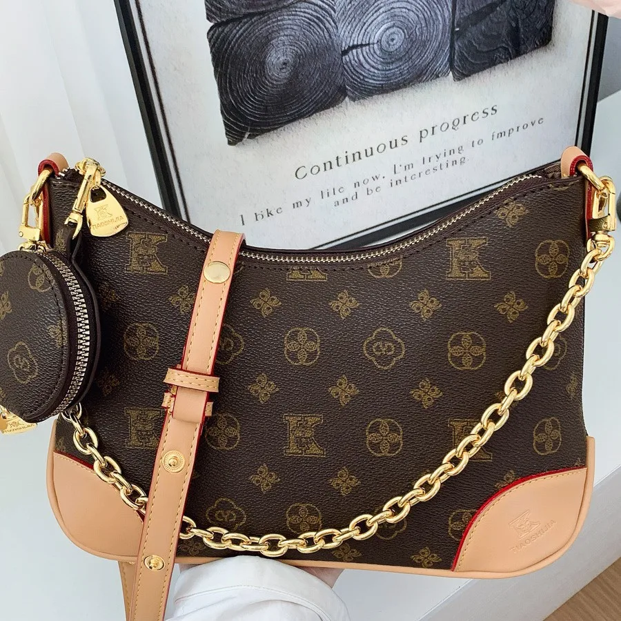 

Сумка подмышки с винтажным принтом 2025 года, роскошная женская сумка через плечо, нишевая сумка через плечо, текстурированная сумка «день-ночь», шикарная сумка на ремне ​