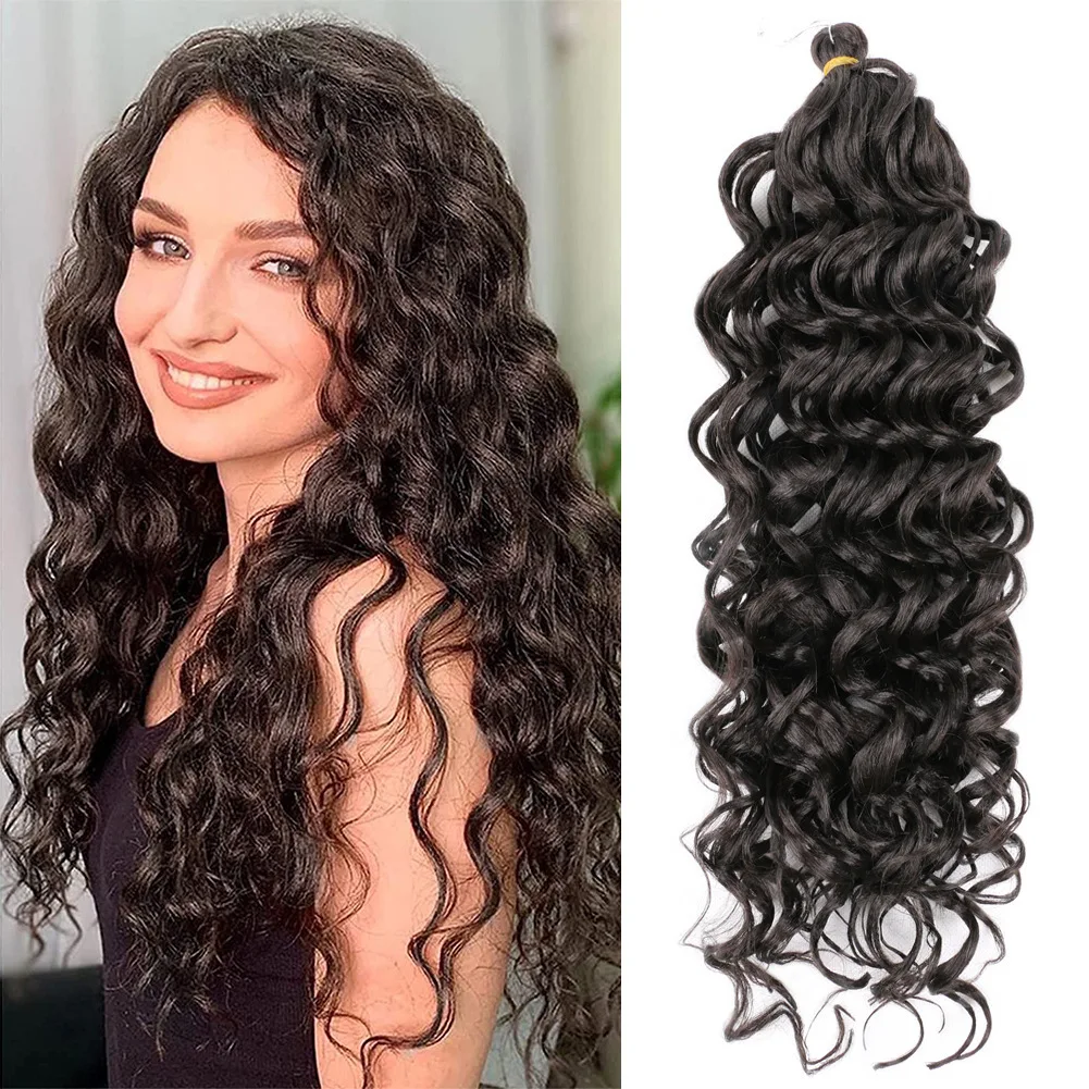 Onda de água feixes de cabelo humano encaracolado onda profunda natural preto pacotes de cabelo humano com fechamento frontal remy extensões tecer cabelo