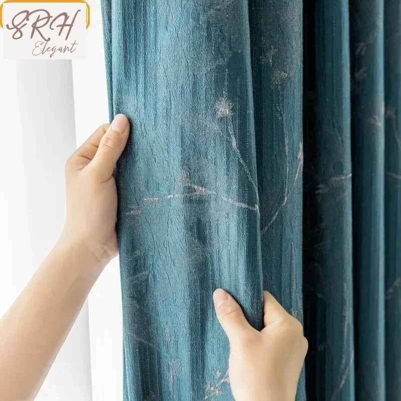 

New Chinese Style Light Luxury Jacquard Thickened Blackout Curtains For Living Room And Bedroom Customized Products