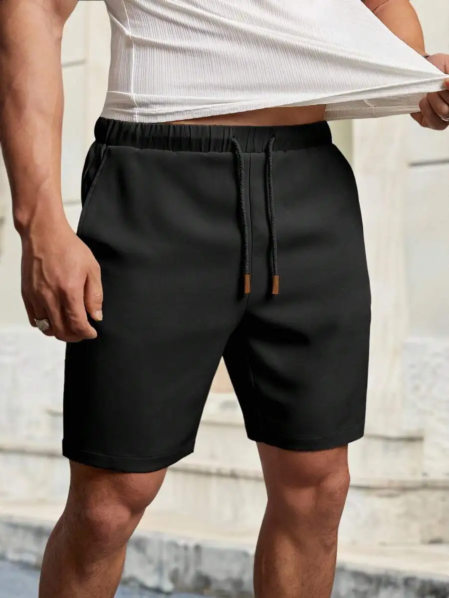 

Men Drawstring Waist Casual Shorts