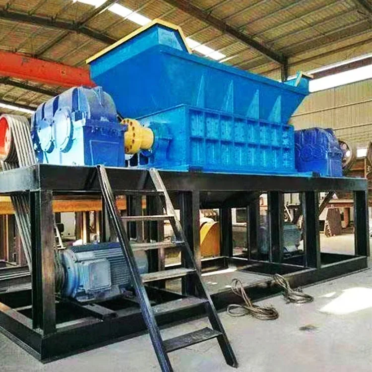 Automatic Metal crusher machine double shaft shredder steel aluminum shredder waste scrap metal shredder machine