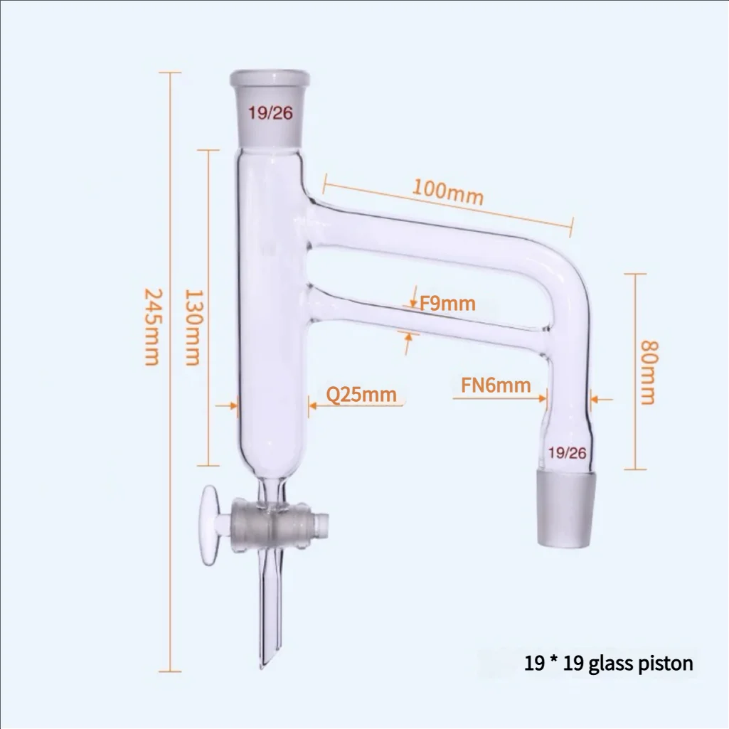 19/26 24/29 29/32 Joint Adapte Borosilicate Glass Glass Oil-water Separator Distiller Labglass Distillation Receiver Adapter