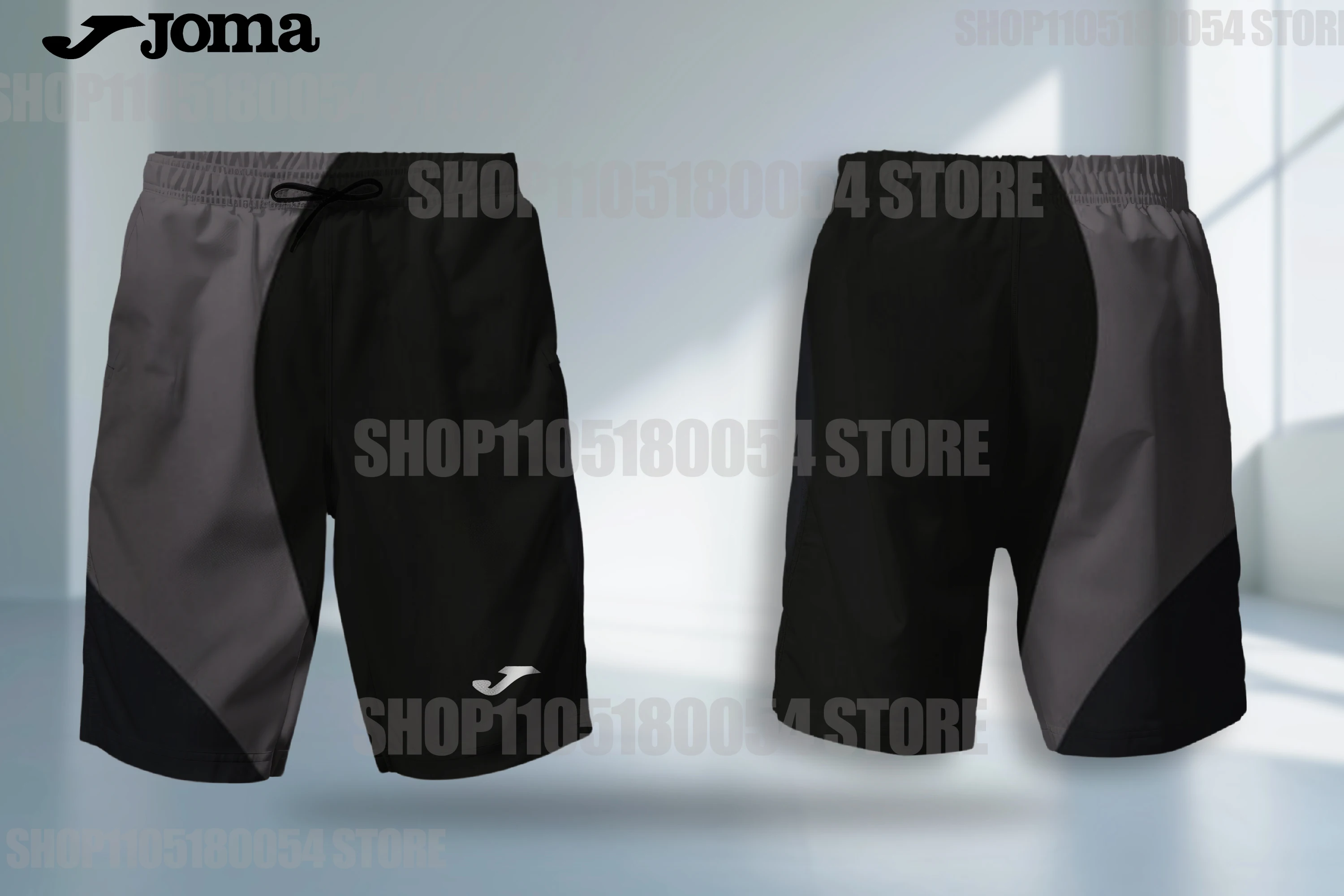 New JOMA 3D printed men's and women's breathable running shorts with drawstrings and pockets made of polyester fiber sports