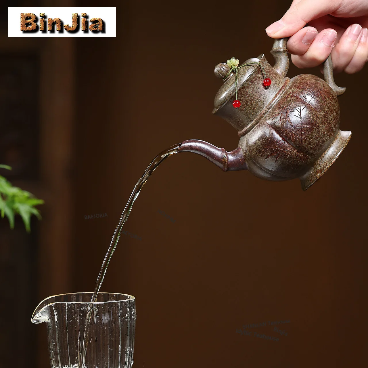 320ml Retro Yixing Purple Clay Teapots Handmade Jade Bottle Pot Raw Ore Agarwood Mud Tea Soaking Kettle Chinese Zisha Tea Set