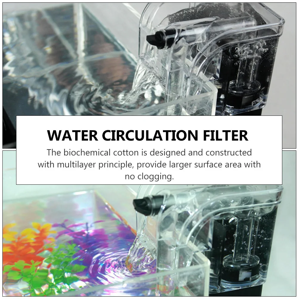 

1Pcs Waterfall Filter Fish Tank High Efficiency Circulation Aerator Pump Adjustable Flow Aquarium Filter Cleaning Tool
