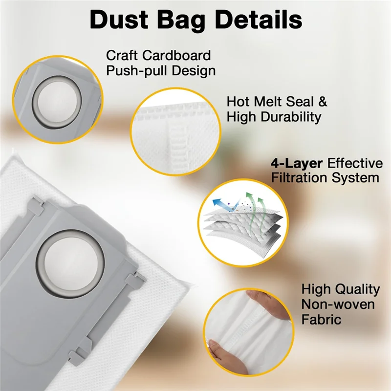 A85I-สําหรับ Roborock S8 Maxv Ultra/S8 Max Ultra หุ่นยนต์สูญญากาศอะไหล่ Rag Mop ผ้ากระเป๋า Mop Pads ฝุ่นกระเป๋าอุปกรณ์เสริม