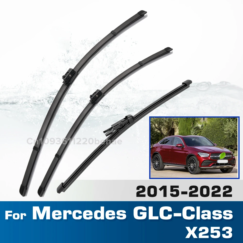 

Wiper LHD Front & Rear Wiper Blades Set For Mercedes-Benz GLC-Class X253 2015 - 2022 Windshield Windscreen Window 22"22"12"