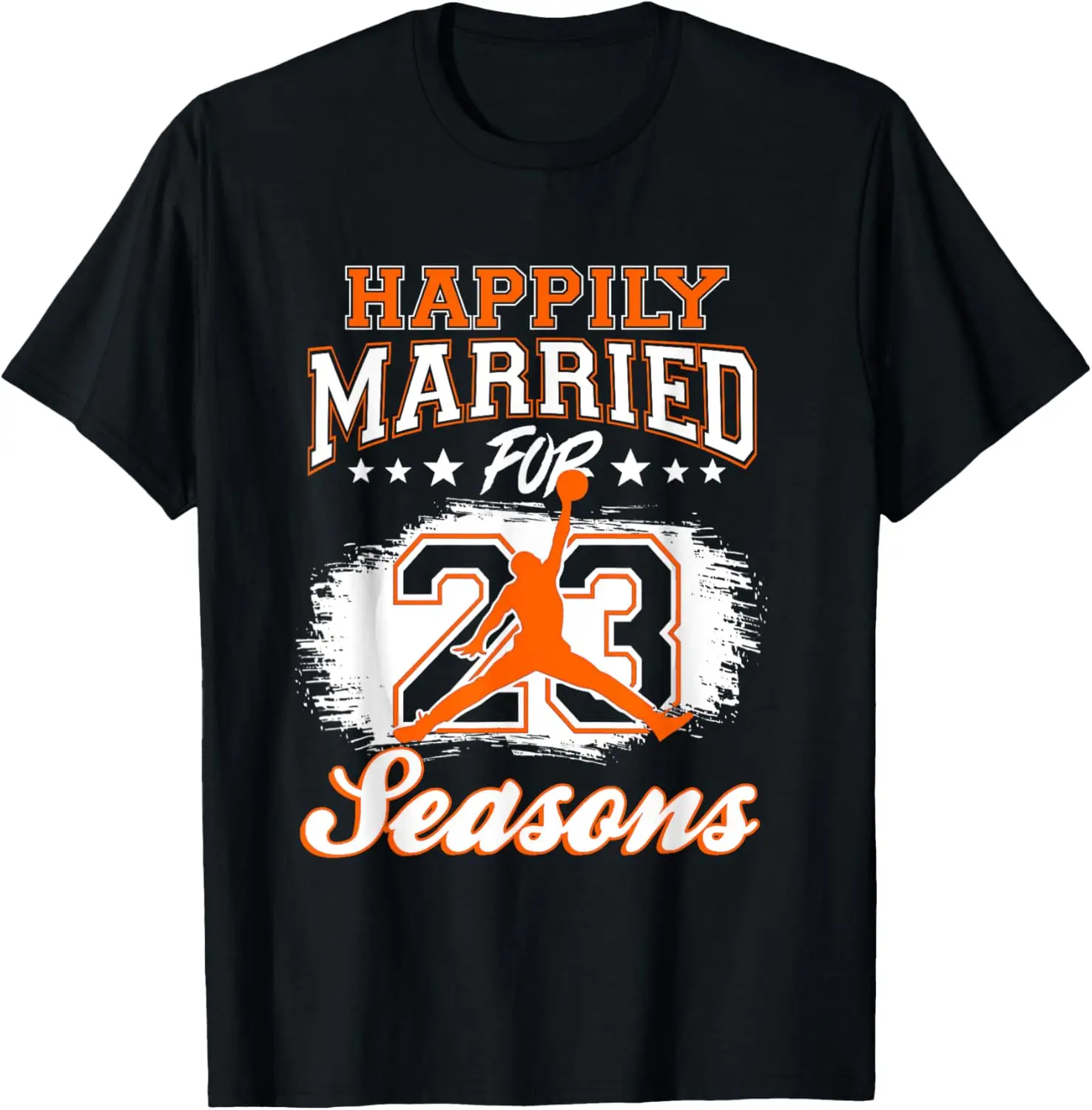 23 Years Wedding Anniversary Basketball Married Couple T-Shirt