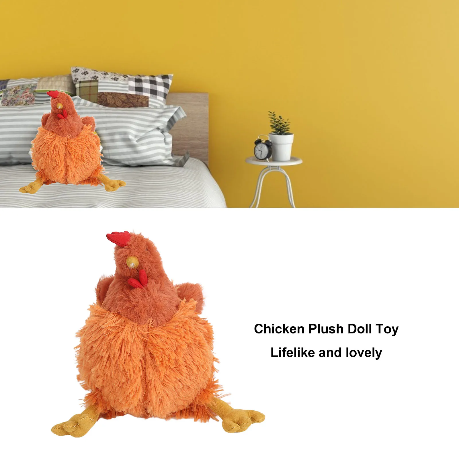 Soft Realistic Small Chicken Farm Stuffed Animal Cute Plush Toy Suitable for Children Bedroom Playroom Rest Companion Gift