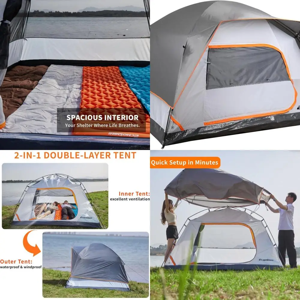 

Lightweight 2-4 Person Dome Tent with Rainfly for Hiking, Backpacking, and 3-Season Camping