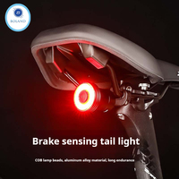 USB Waterproof Bicycle Taillights Brake Sensing Warning Lights Outdoor Mountain Bike Riding Headlights for Road Bikes