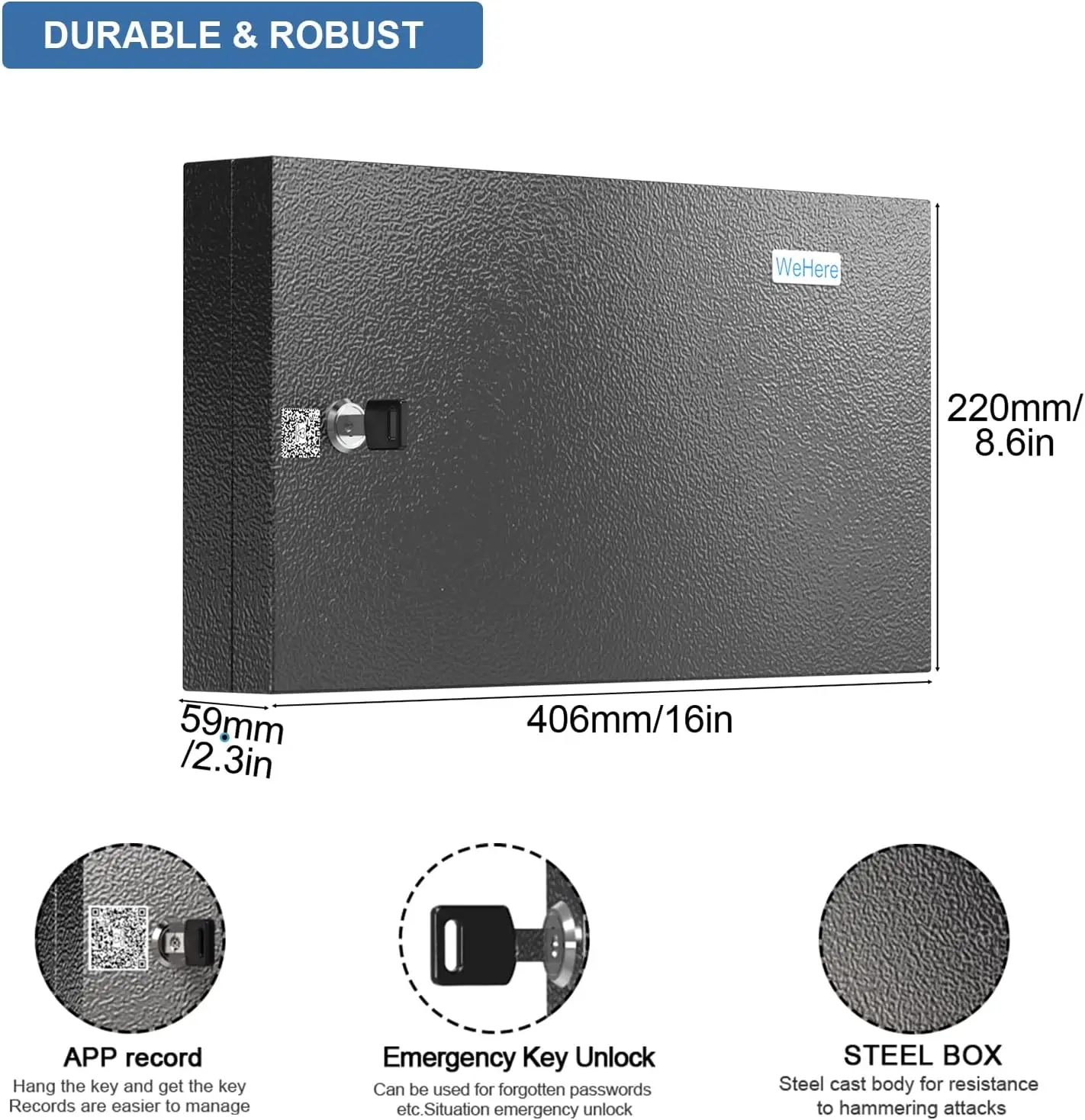 Hier 24 Schlüssel Schrank Organizer, Schlüssel Safe, Schlüssel Safe Sicherheit Aufbewahrung sbox Halter für Parks ervice, Hotels, Auto und Hauss chl üssel – Detail 10
