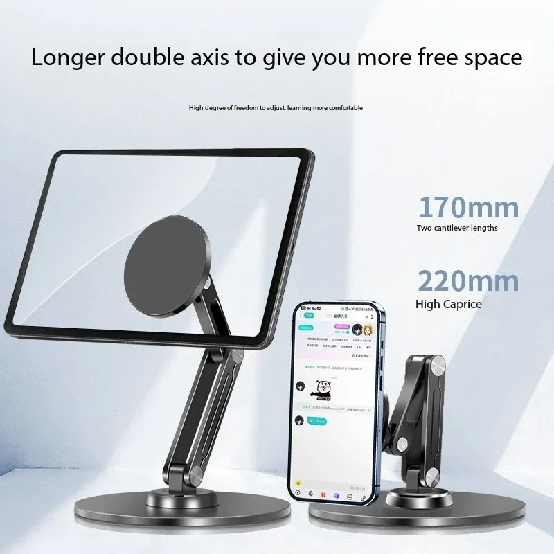 High Strength Magnetic Cell Phone Holder Stand Mobile Cellphone Telephone Desk Foldable Support for IPhone 12 13 14 15 Pro Max