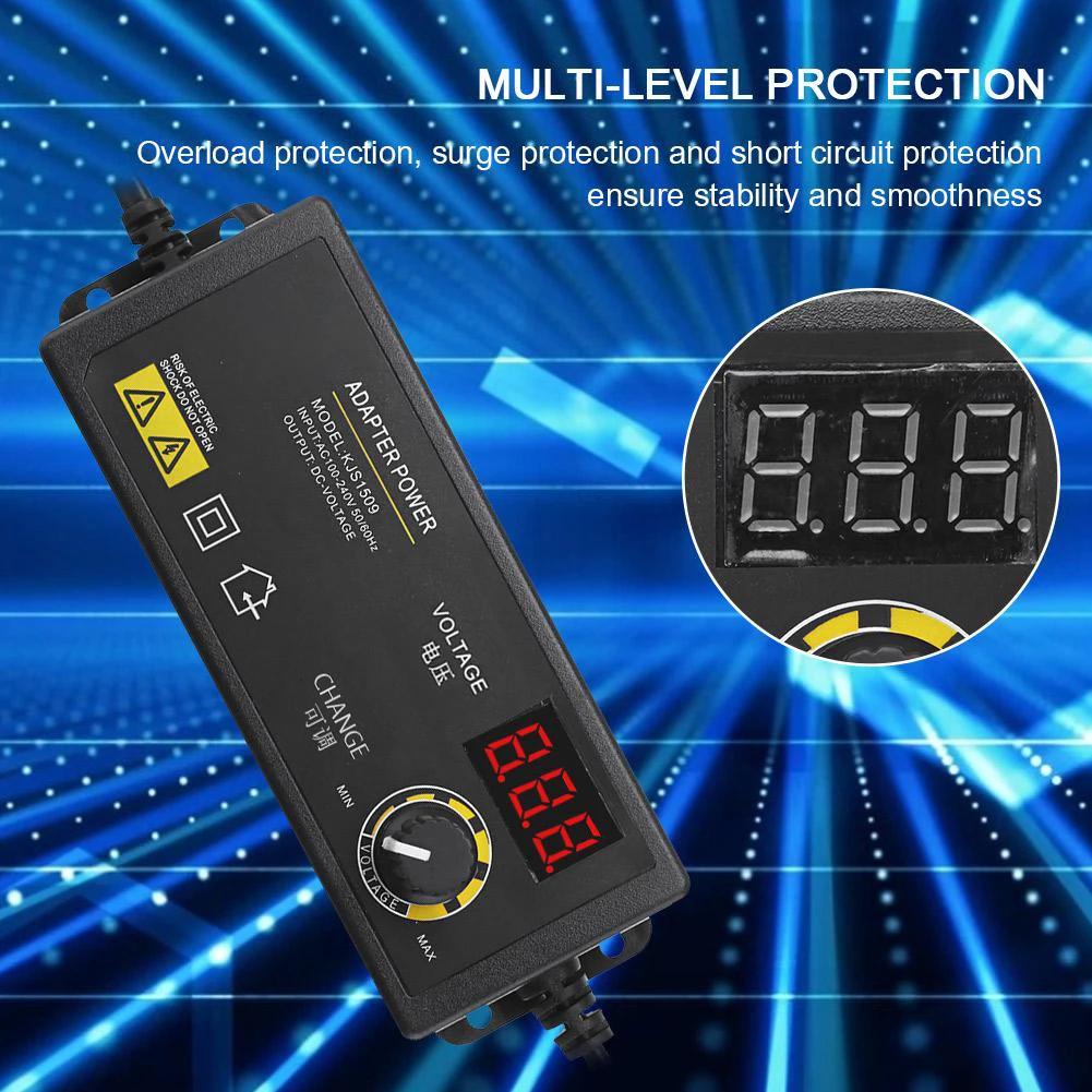 Professional Power Switching Adapter LED LCD Digital Display Screen Voltage Regulation Power Supply Adatper for Game