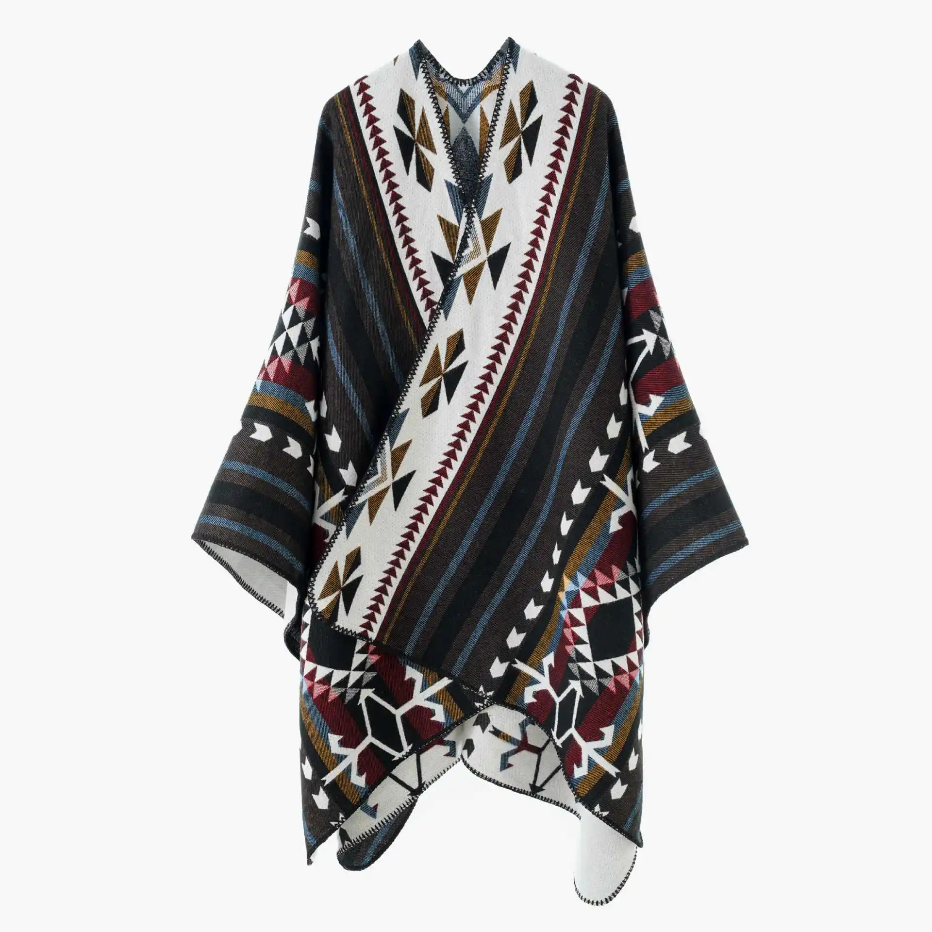 Retro Ethnic Style Warm Travel Photography Scarf Windproof Versatile Shoulder Wrap for Tourism And Photography in Yunnan And ...