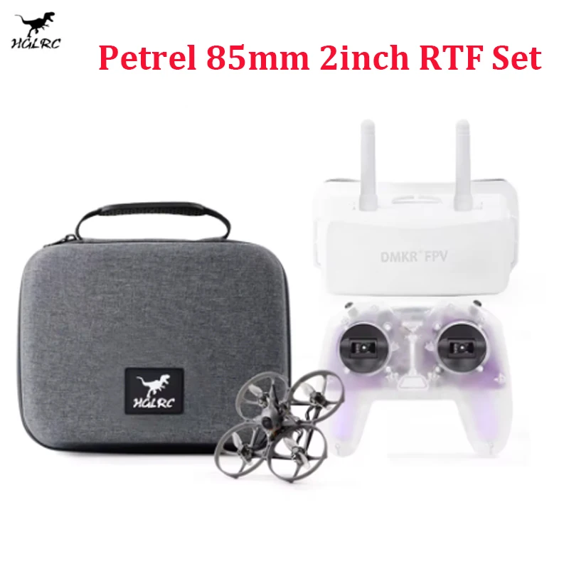 

HGLRC Petrel 85mm 2inch RTF Set Petrel 85Whoop Drone with C1 Remote Controller 5.8G FPV Goggles for FPV Pilot Beginner