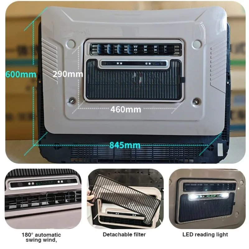 الكل في واحد بطارية السيارة مكيفات الهواء الكهربائية لوقوف السيارات 12 فولت 24 فولت الجمعية لشاحنة فان #5