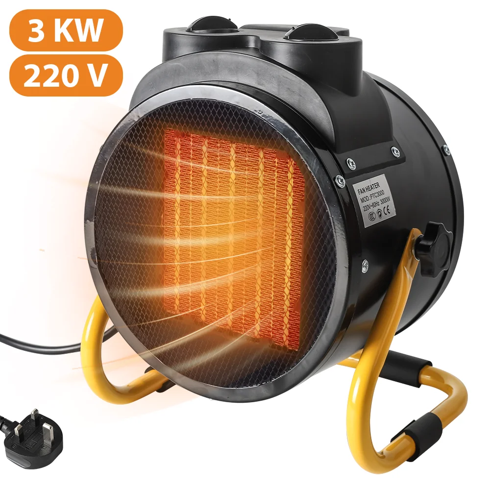 3000W Electric Heater Adjustable Overheat Protection Heater Space Heater 3 Gear Adjust Overheat Protection heating fan