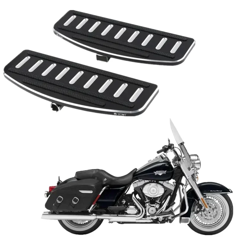 For Harley Touring Electra Road Glide 1986-up Trike FLD FLHT FLSTF FLD FL Softail Motorbike Acsessories Rider Footboard Inserts