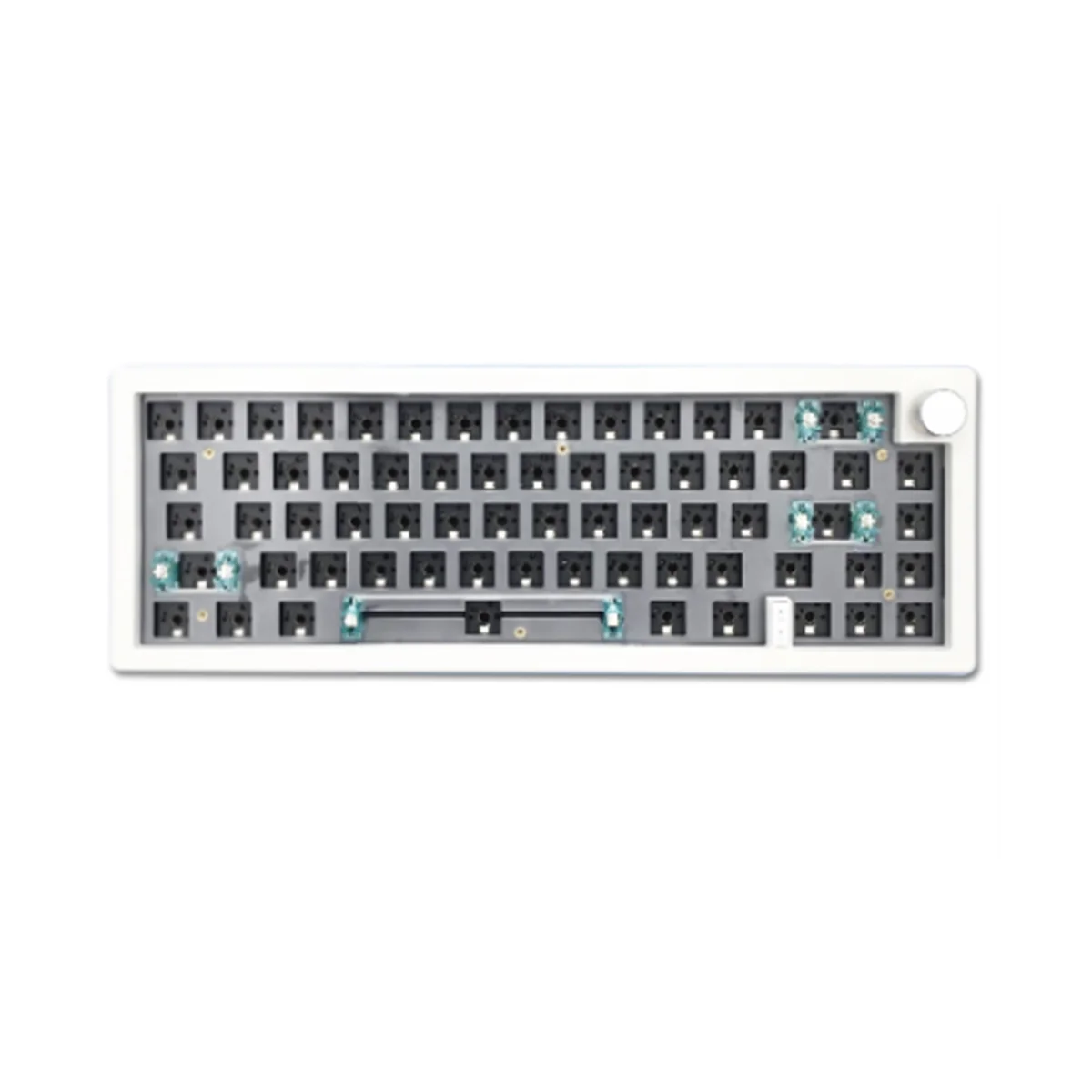 

GMK67 Hot Swap Mechanical Keyboard Spacer Kit RGB Backlit Bluetooth 2.4G Wireless 3 Modes(White)