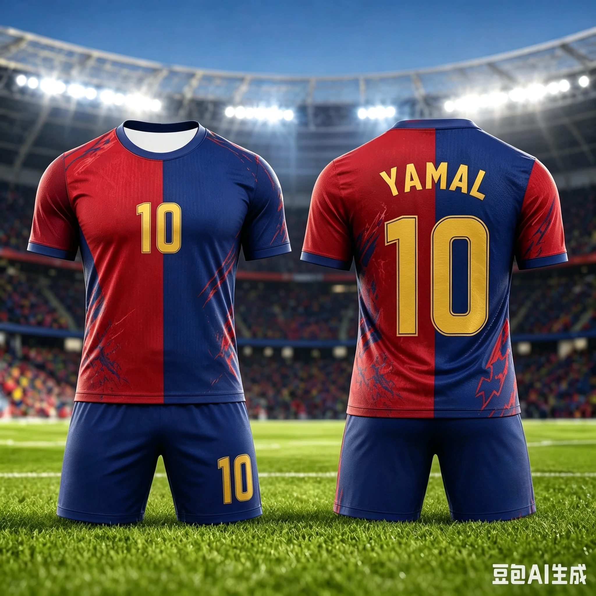 Nouveau thème Espagne n° 10 ensembles de football à séchage rapide, ensemble deux pièces respirant pour hommes, femmes et unisexe, pour entraînement et sport