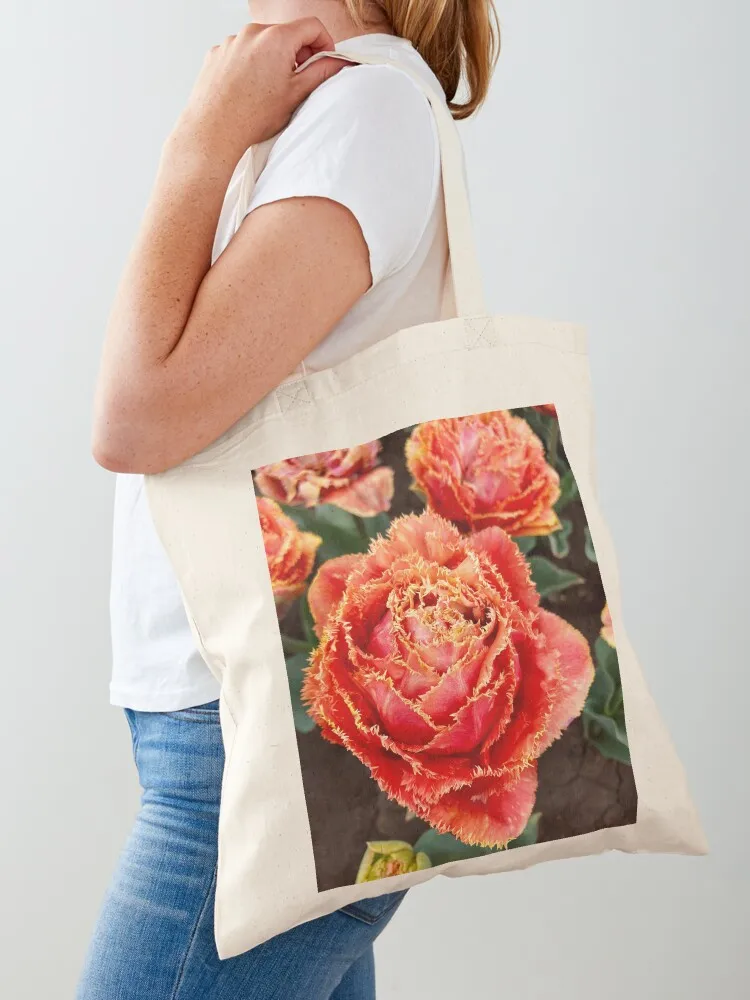 Vibrant Tulip Tote Bag Women's bag large size bags shoping bag Canvas Tote