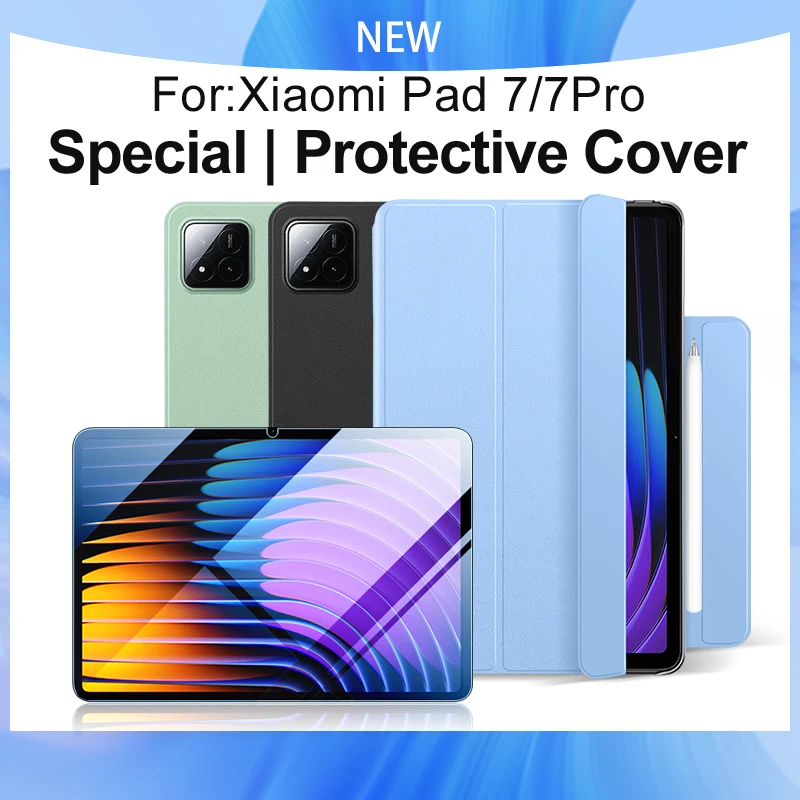 Tablet protective case for Xiaomi Pad 7/7pro 11.2inches foldable protective case no magnetic attraction