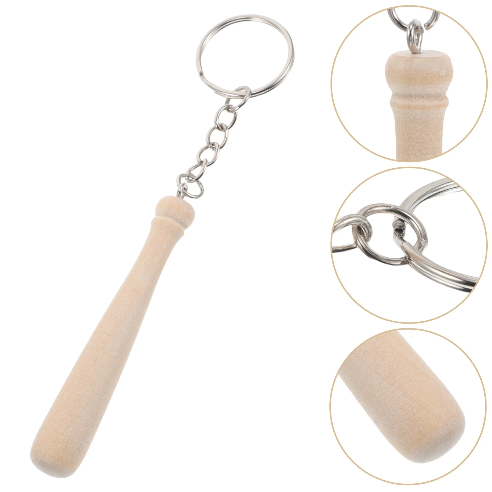 

10pcs Mini Baseball Bat Keychain Wooden Sports Charm For Bags Wallets Car Decoration Small Bat Pendant Party Favors Souvenir