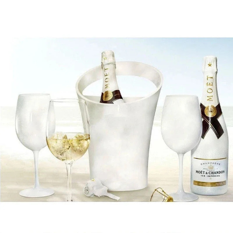 

3.2L Ice Bucket Single Hand Champagne Beer Beverage Cooler Food Grade PP Plastic Party Kitchen Beverage Cooler