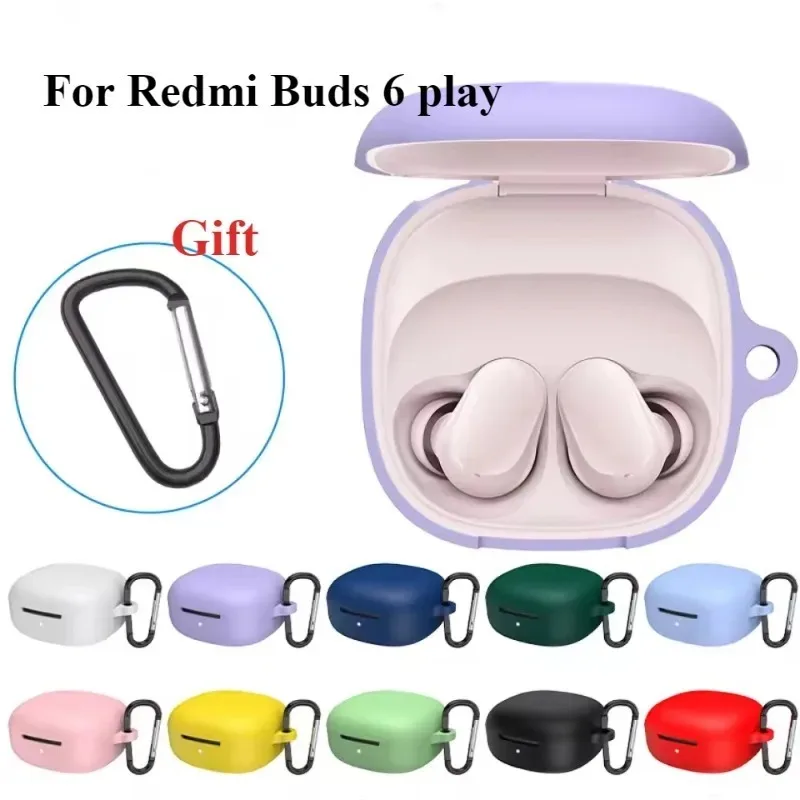 For Redmi Buds 6 Play Case Wireless Headset Silicone Cases Cover Earphone Case For Redmi Buds 6 Play Cover Protective Sleeve