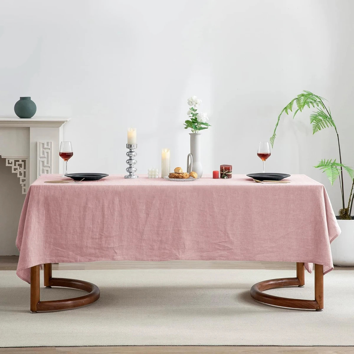 Einfache Tischdecke aus schlichtem Polyester, Tischdekoration für Hochzeiten, Feiertage, Küchentischdecke, weiche Tischdecke