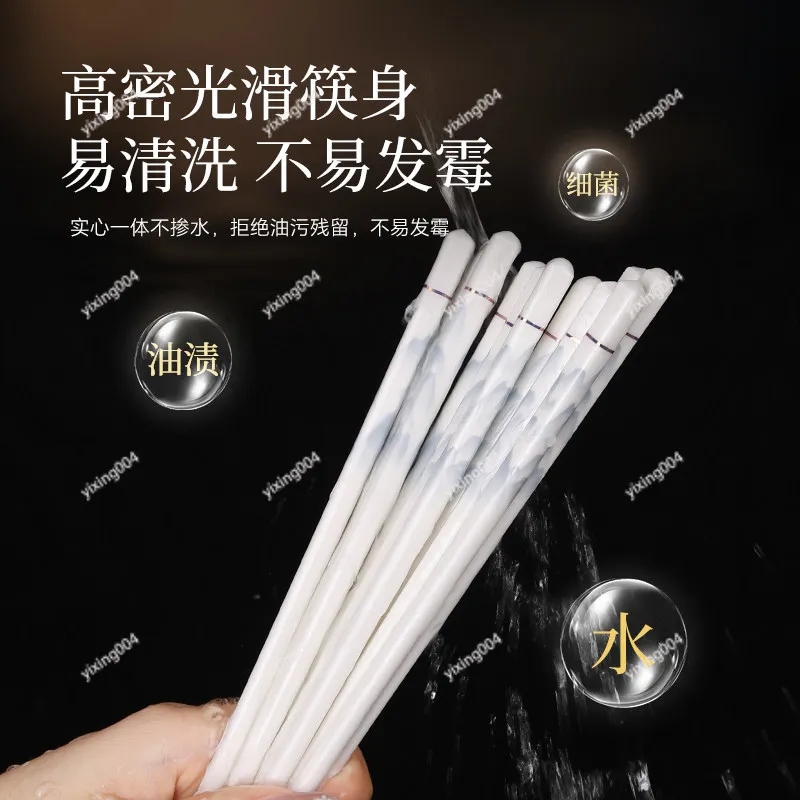 Heat Resistant Ceramic Chopsticks Anti Slip Tableware For Household Daily Dining Use