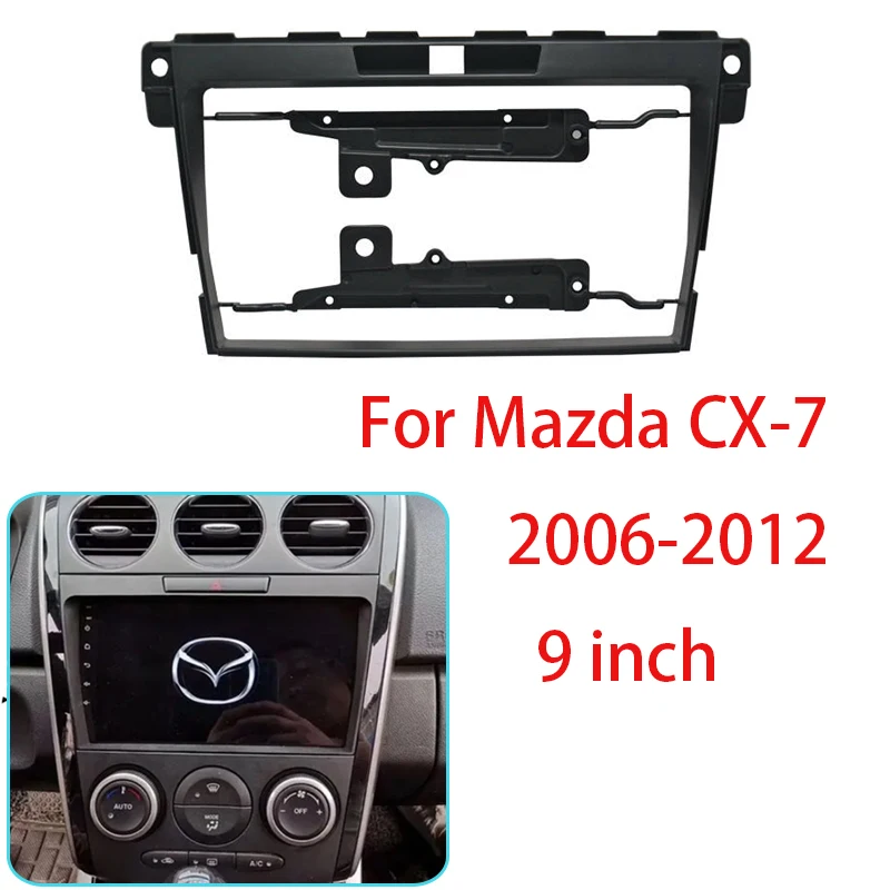 Auto rádio fascias vhodný pro mazda  CX-7  2006-2012 9 palec palubní souprava přístrojová deska instalace stříhat formulovat stereo panel luneta