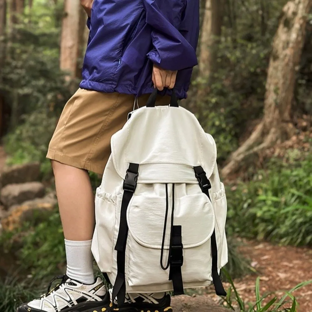 حقيبة ظهر خفيفة الوزن مقاومة للماء للاستخدام الخارجي، حقيبة ظهر كاجوال متعددة الوظائف للتخييم، أشرطة قابلة للتعديل، حقيبة كمبيوتر محمول من النايلون للمشي لمسافات طويلة #4