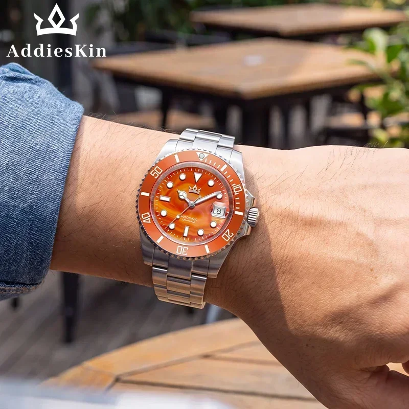 AddiesKin K012 Men Luxury Automatic Watch ST2130 Movement Unique Sardonyx Dial 40mm Sapphire Crystal 200m NEW Mechanical Watches