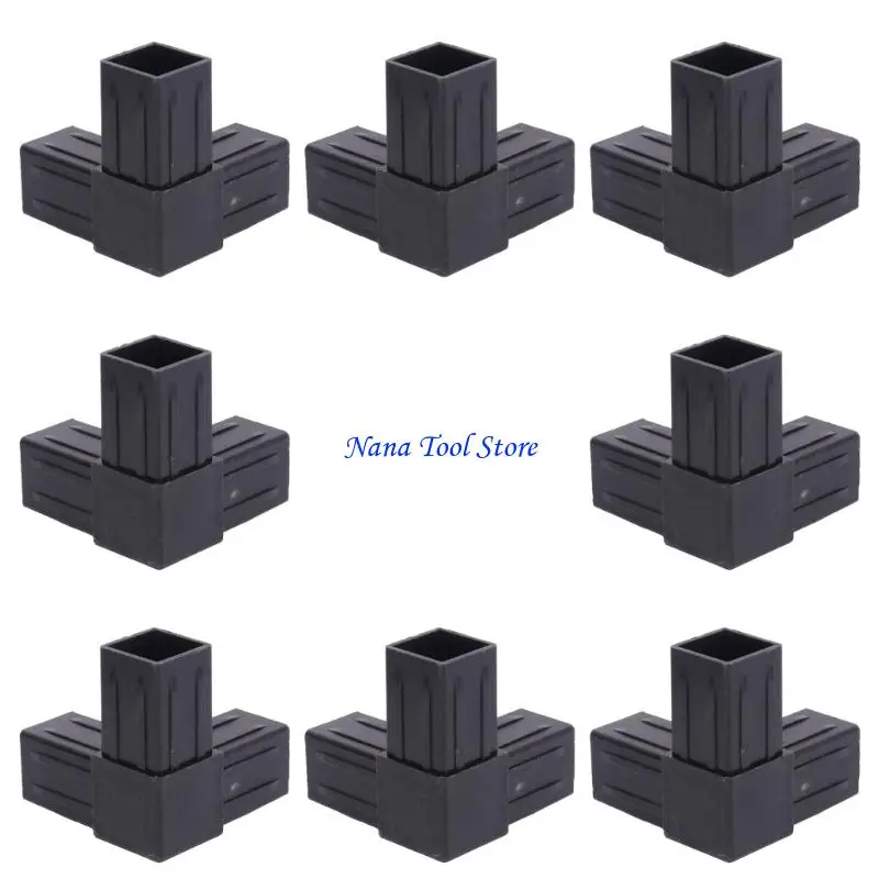 31GJ 8pcs Multipurpose Square Tube Couplers Plastic Pipe Connectors for Custom Greenhouse Furniture DIY Projects