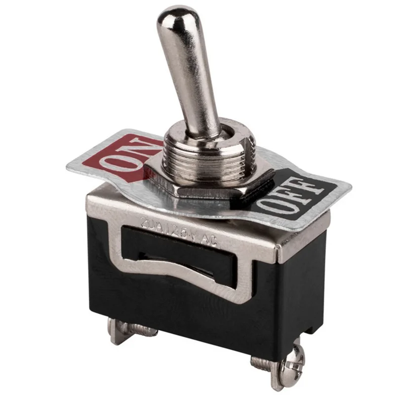 2PCS SPST Waterproof Toggle Switch DC 12V-24V 15A 250V Marine Heavy Duty 2 Pin ON Off Spade Terminals for Automotive Car Boat