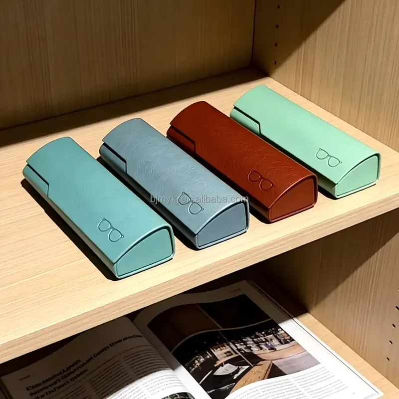 Handmade PU Leather Square Glasses Case Stylish Design Custom Logo Accessory Box Suitable for Eyewear Storage and Protection
