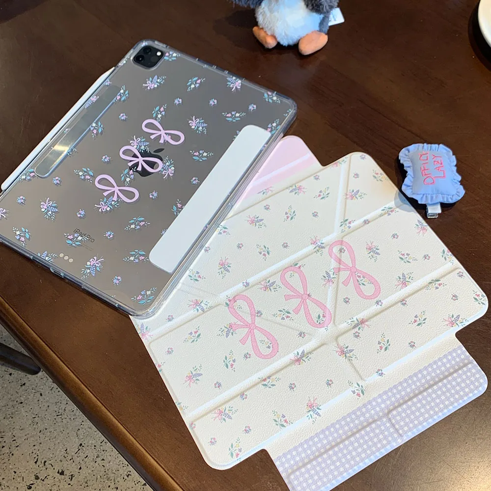 Fresh Flower Bow Case For iPad Air 4 5 6 7 A16 11th M3 iPad Pro 11 12.9 13 10 Gen iPad 10.2 9th 8th 6th 5th 9.7