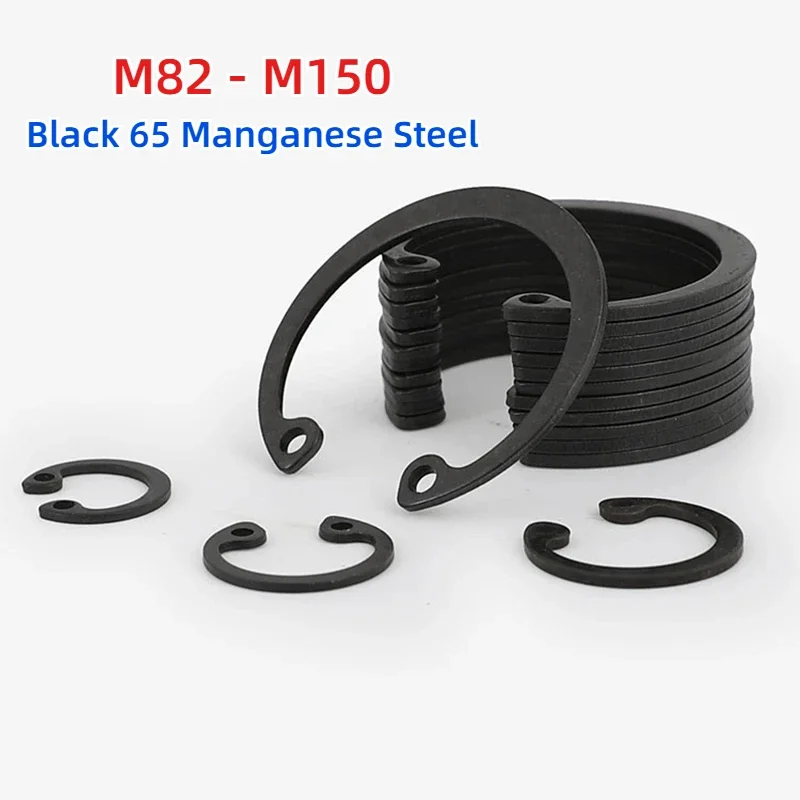 M82-M150 C Clips Snap Retaining Ring For Hole Black 65 Manganese Steel Washer Internal Shaft CircliP