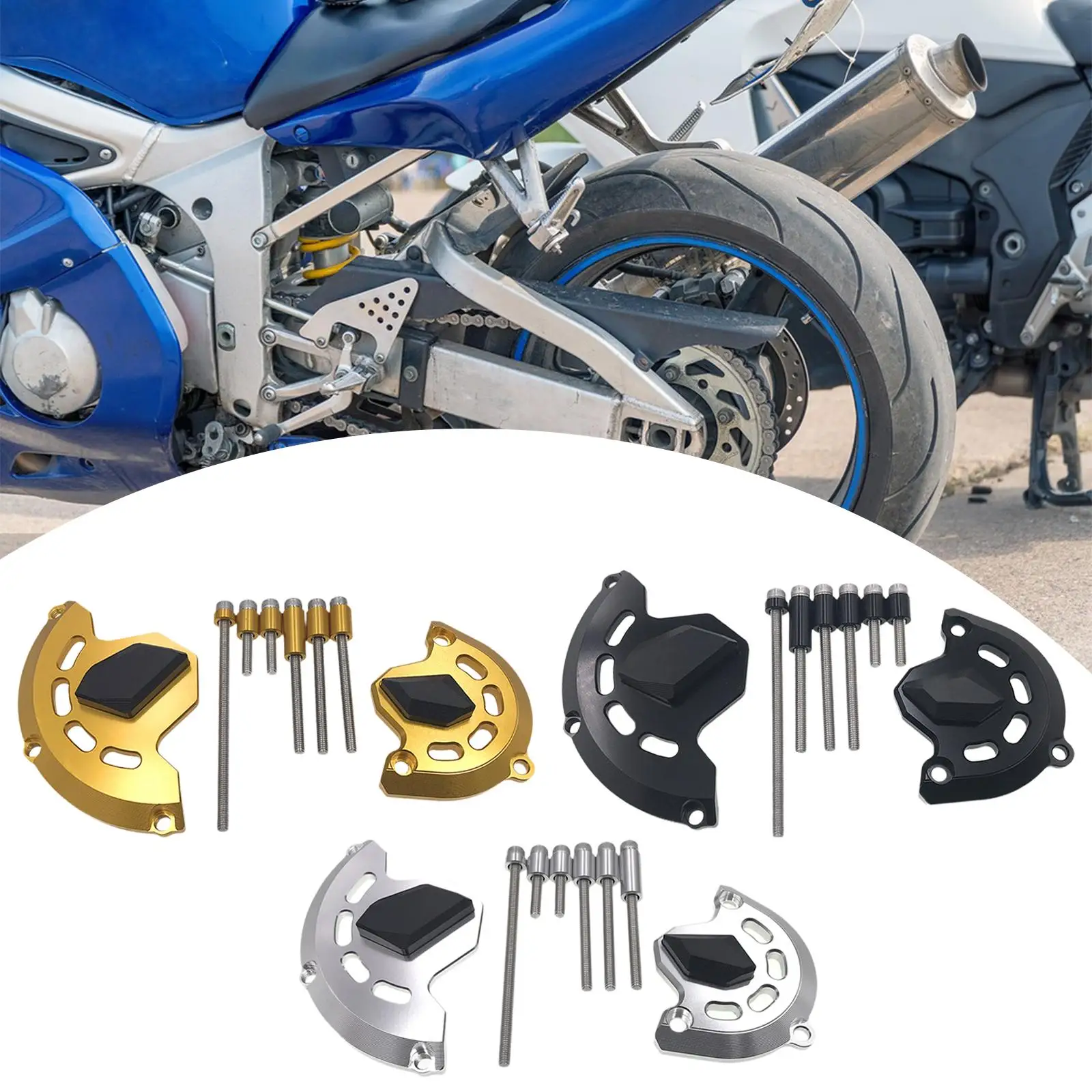 

Engine Case Stator Clutch Cover Guards Crash Pad Frame for Yamaha 2024+