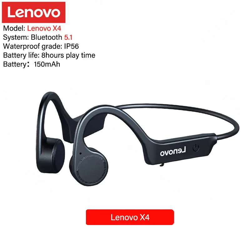 Lenovo X3 Pro Beengeleiding Koptelefoon Bluetooth 5.3 Hifi Oorhaak Draadloze Headset Met Microfoon Waterdichte Oordopjes X4 X7 hoofdtelefoon