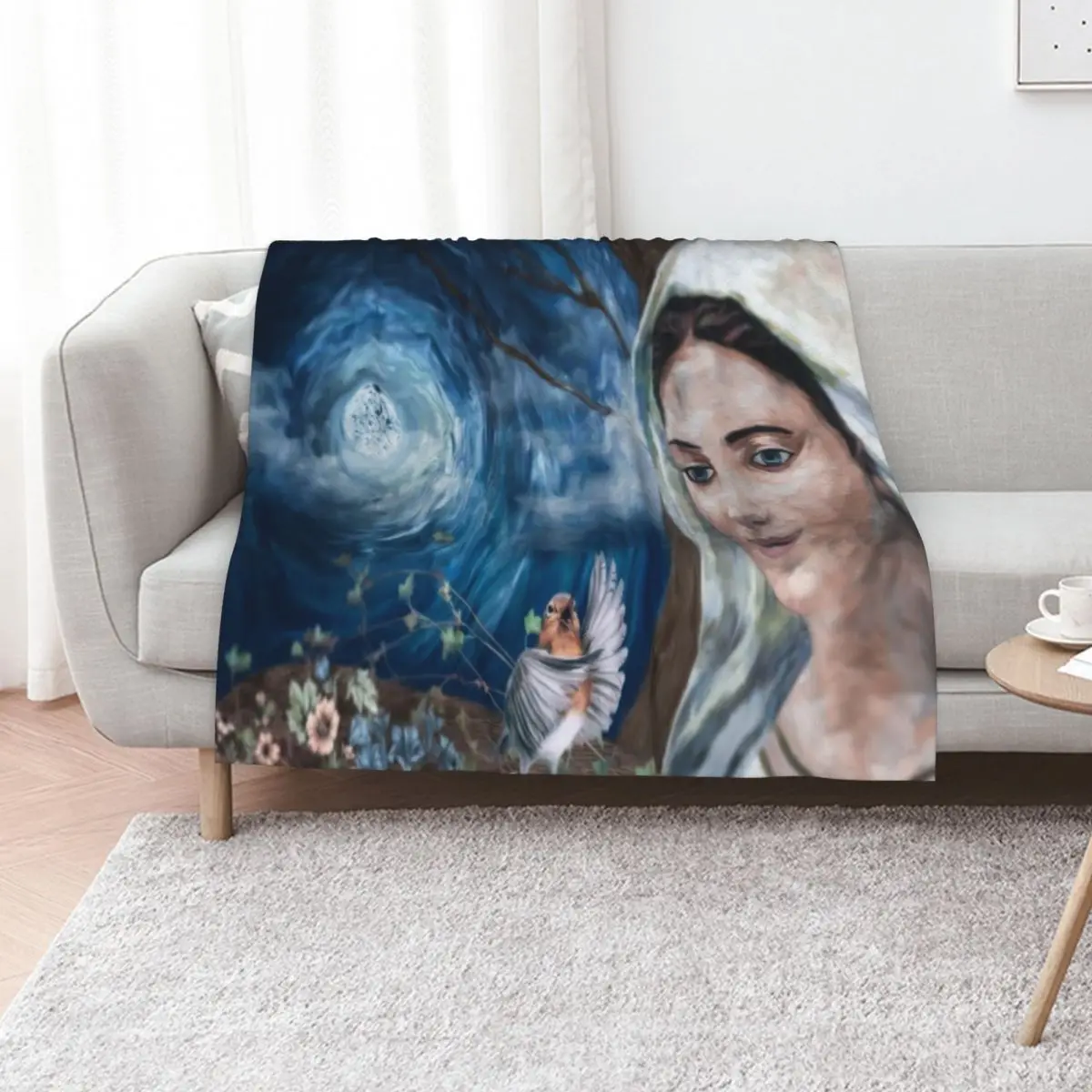 

Assumption Of Mary Holiday Throw Blanket Summer Beddings Sofa Furrys Shaggy Blankets