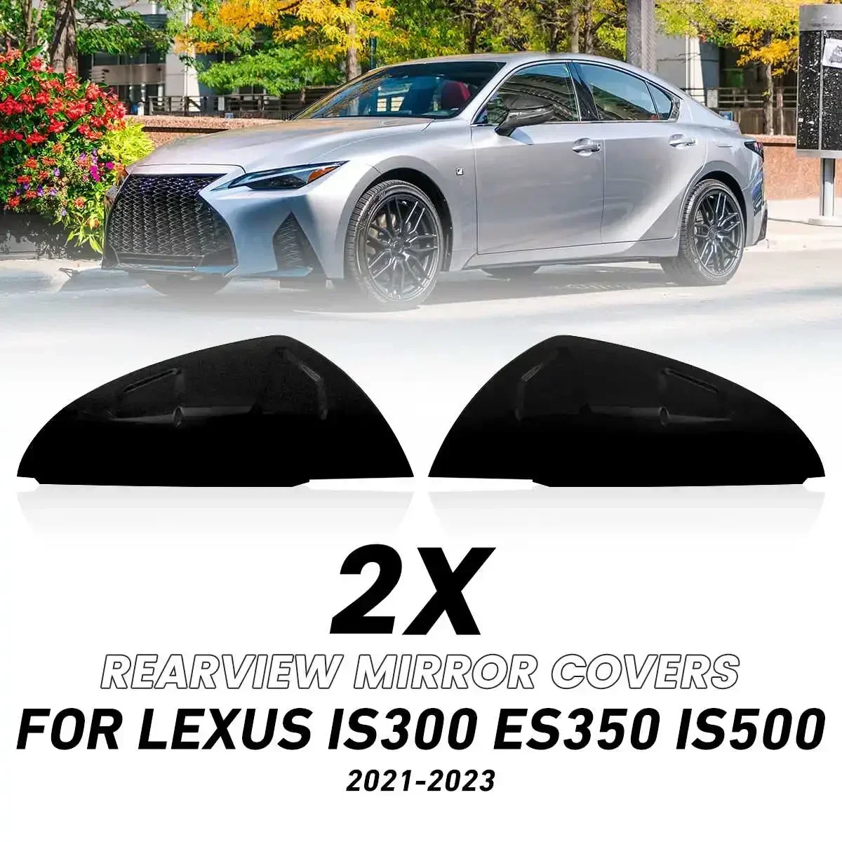 2x Car Side  Rear View Mirror Cover Replacement Modified For Lexus IS300 ES350 IS500 2021-2023 Rearview Mirror Shell Cap