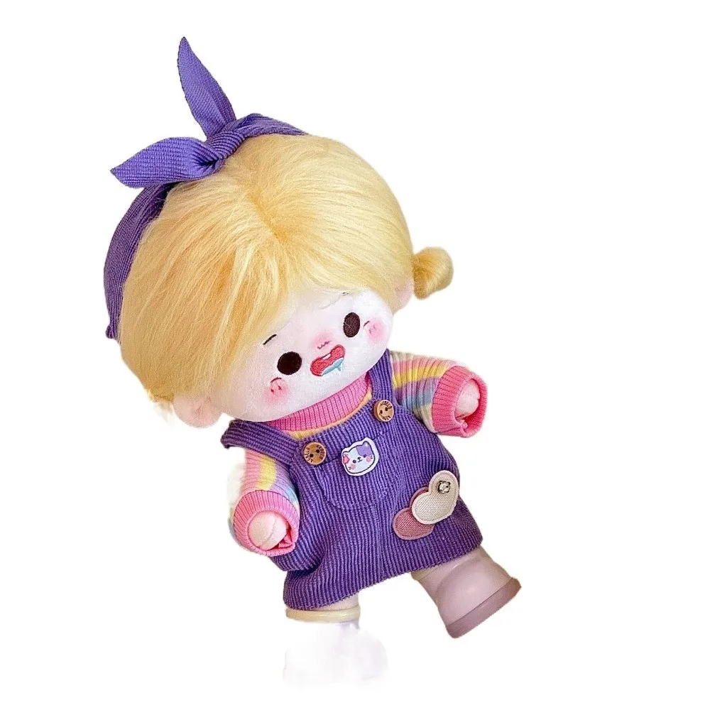 20CM Wielokolorowe Ubranka z Motywem Kreskówkowym, Materiał Bawełniany, Akcesoria, Mini Rozmiar, Teksturowana Czapka, Mini Ubranka