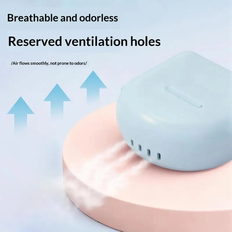 Denture Storage Box Tray Case with Drainage Design Dental Retainer Container Plastic Teeth Protective False Teeth Organizer