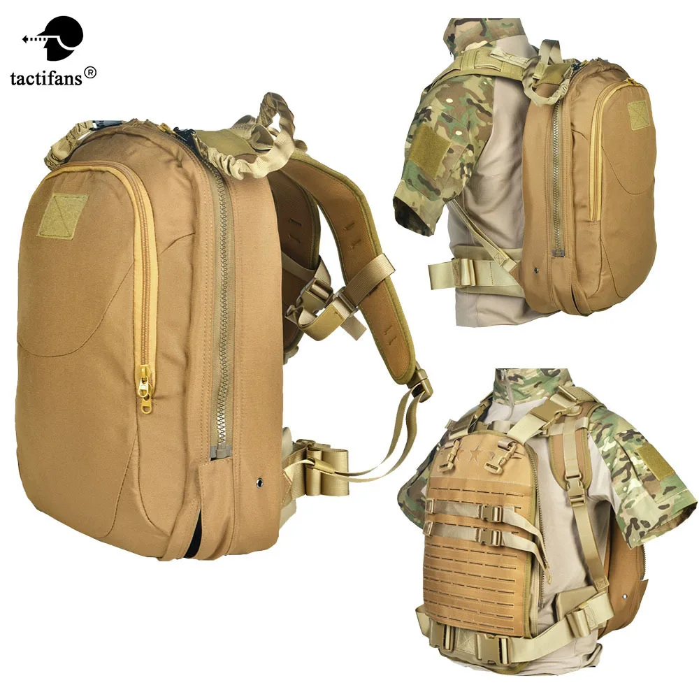 Dual-purpose Tactical Body Armor Ballistic Backpack Quick-Deploy QD Carrier Pack Response Pack Bulletproof Vest  Molle Webbing