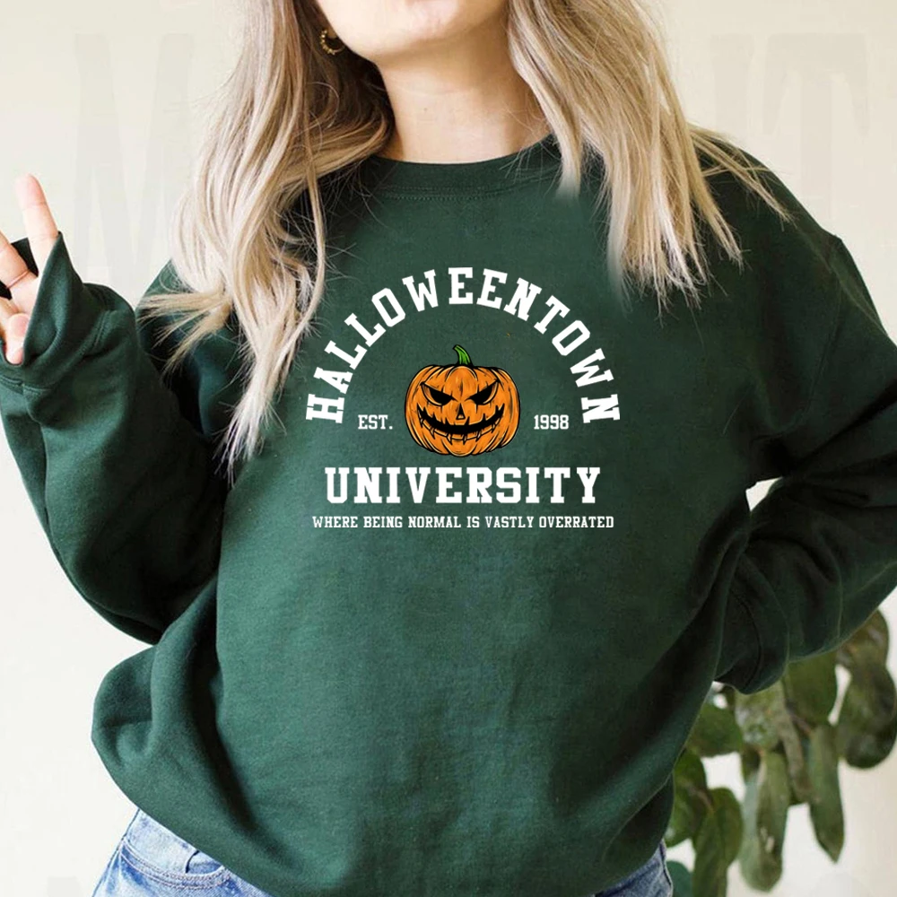 Vintage Halloweentown Sweatshirt Halloweentown Est 1998 Pullover Funny Halloween Town Fall Hoodies Pumpkin Halloween Sweatshirts