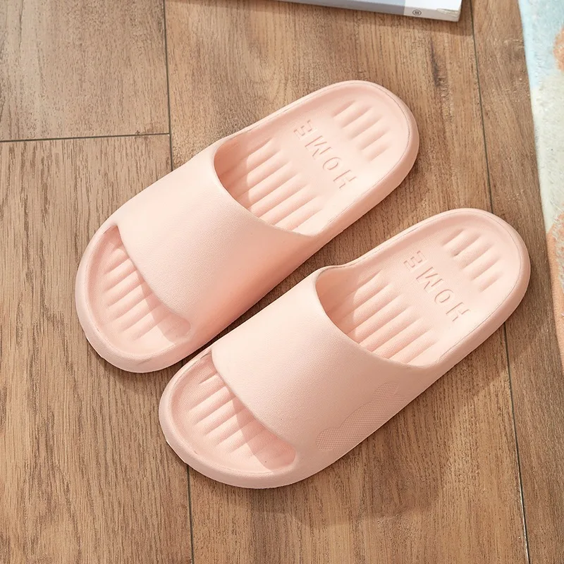 Soft Slippers Couples Home Outdoor Slipper Summer Women Bedroom Thick Bottom Shoes Beach Sandals Men Flip Flops Shower Shoes